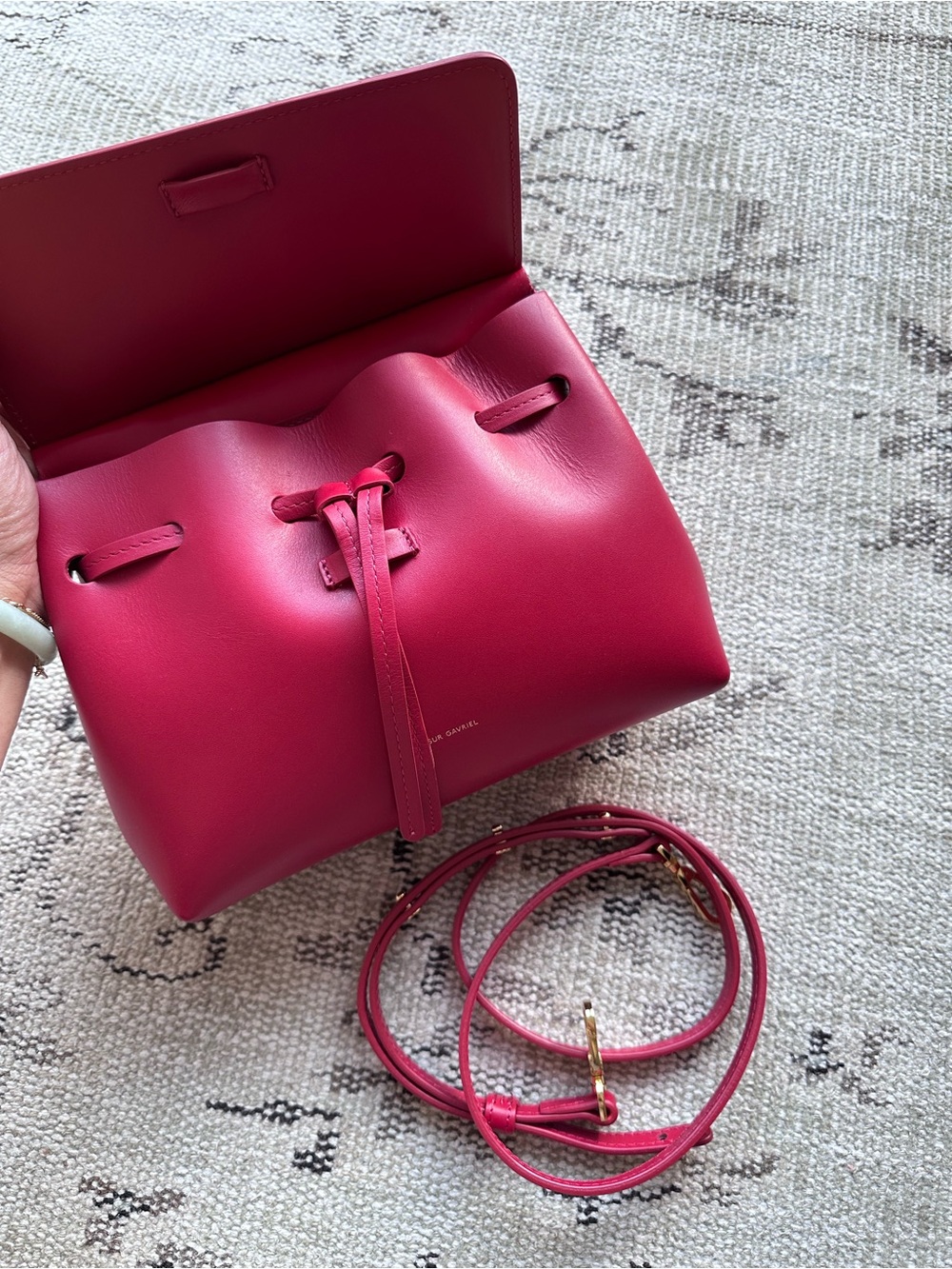 nwt mansur gavriel mini mini lady bag in flamma - Picture 5 of 7